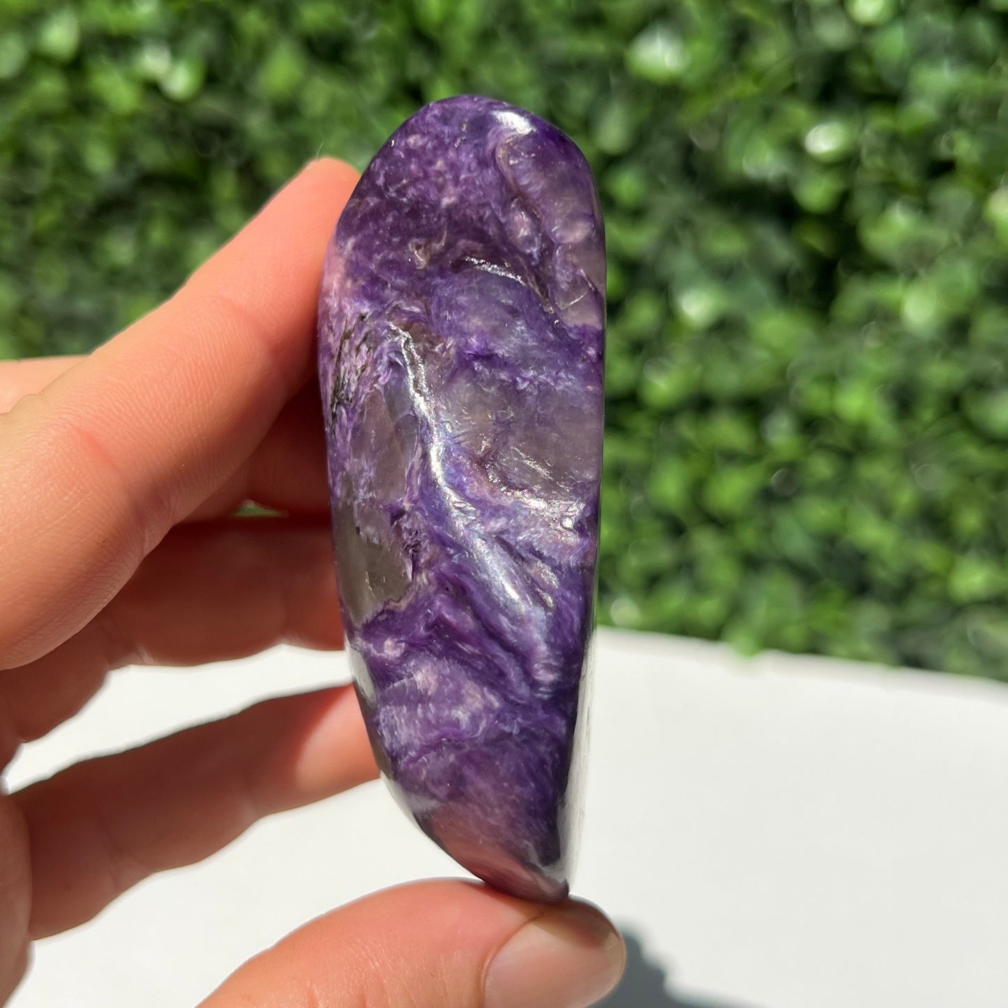 Charoite Palm Stone