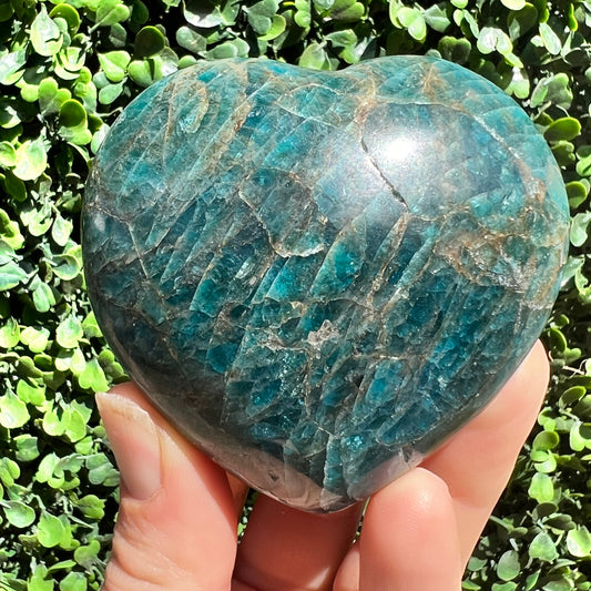 Blue Apatite Crystal Heart