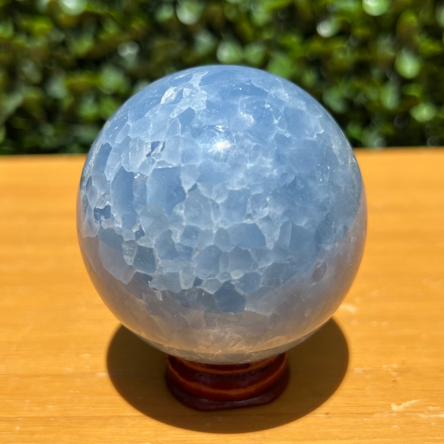 Blue Calcite Crystal Sphere