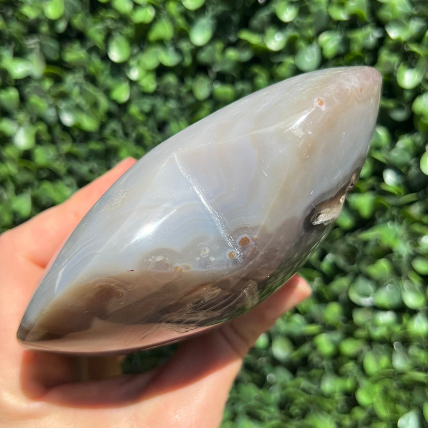 Agate Heart With Druzy