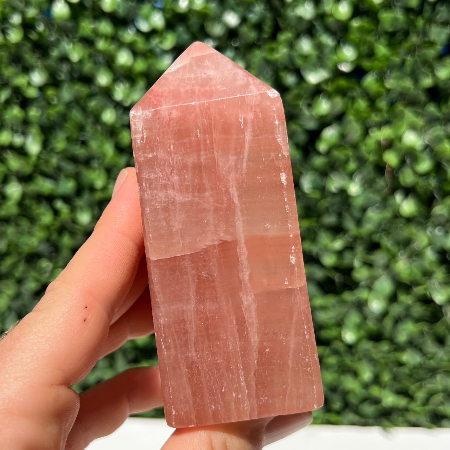 Strawberry Calcite Obelisk