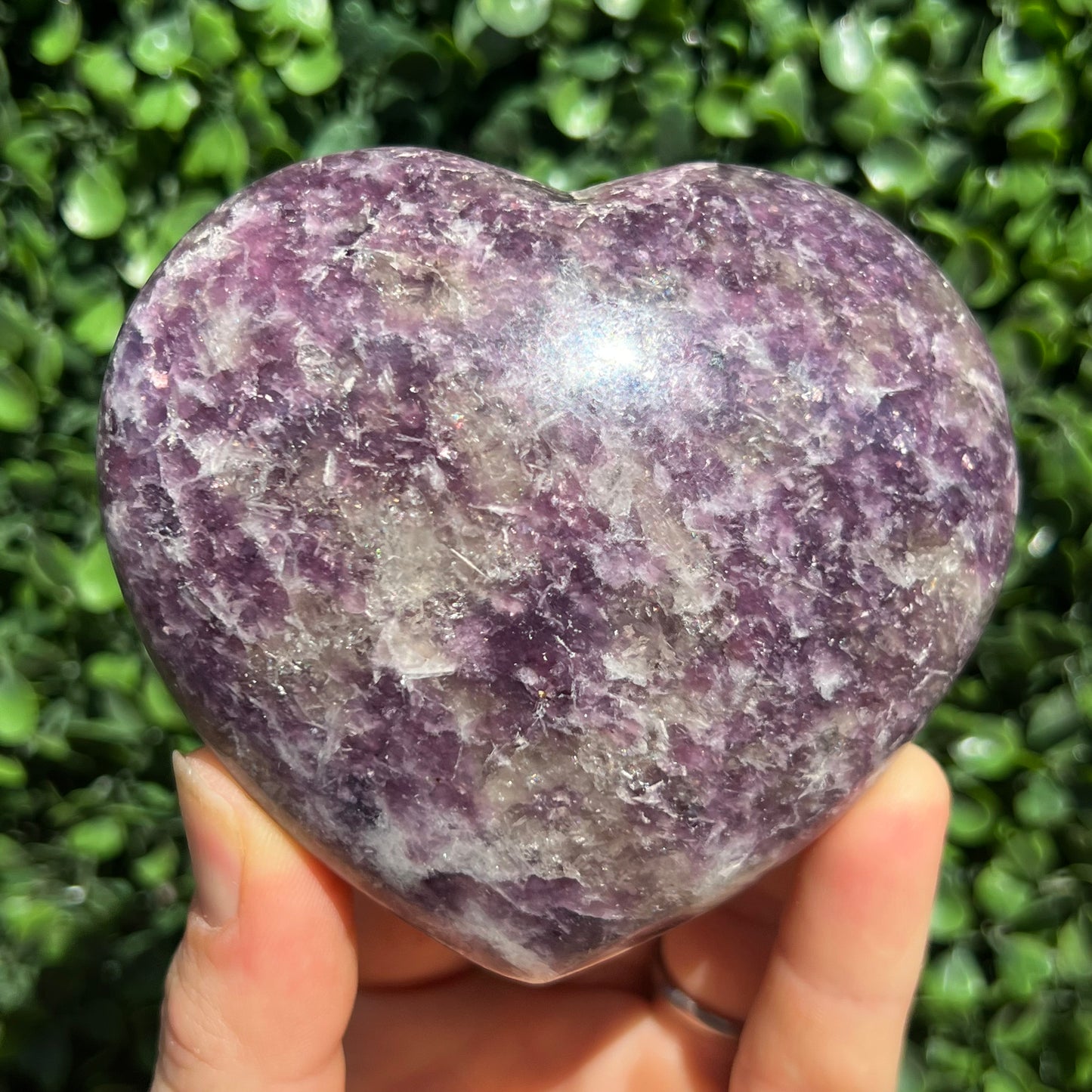 Lepidolite Smokey Heart