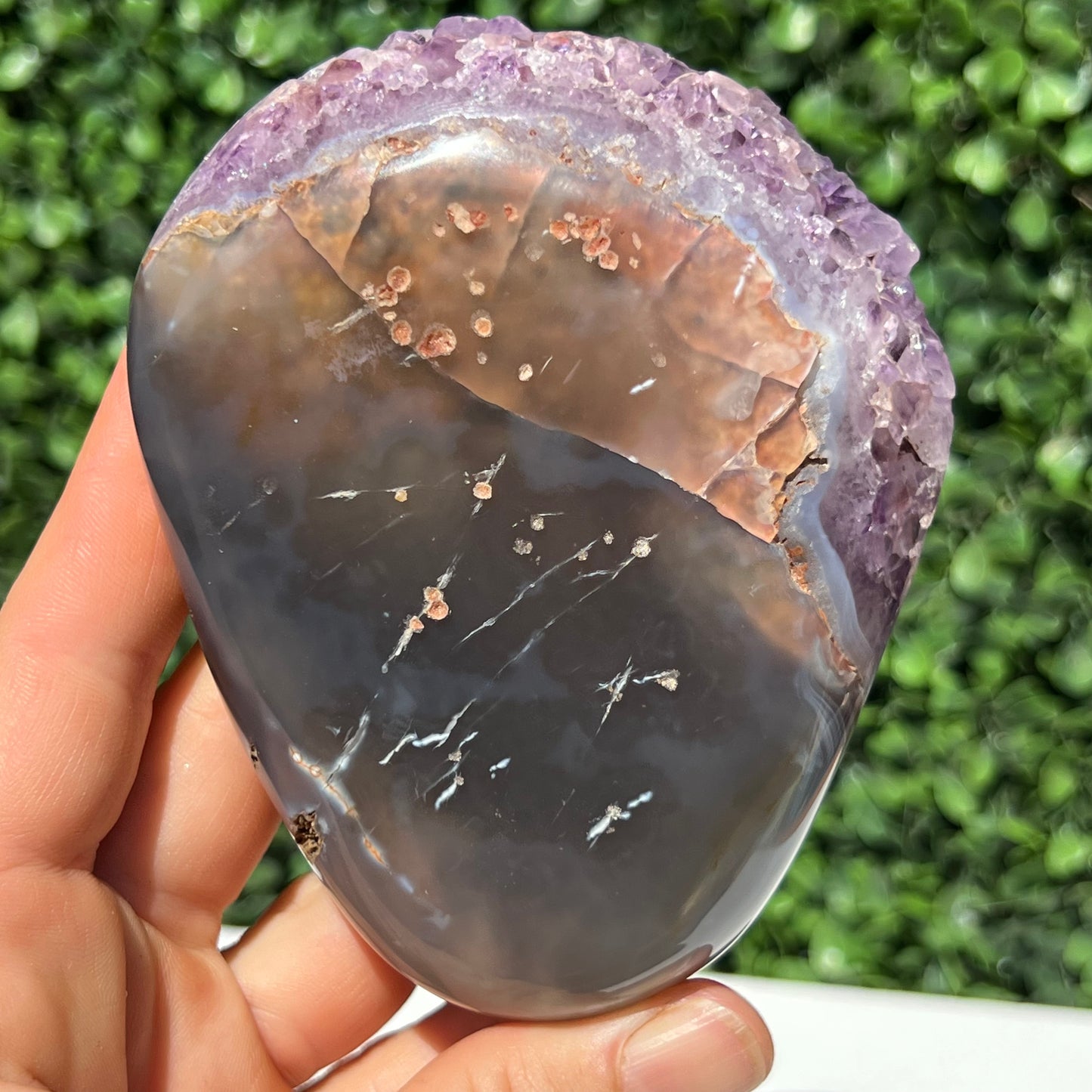 Orca Agate Amethyst Free Form