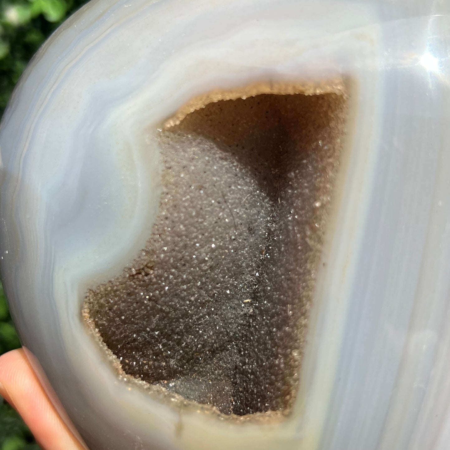 Agate Heart With Druzy