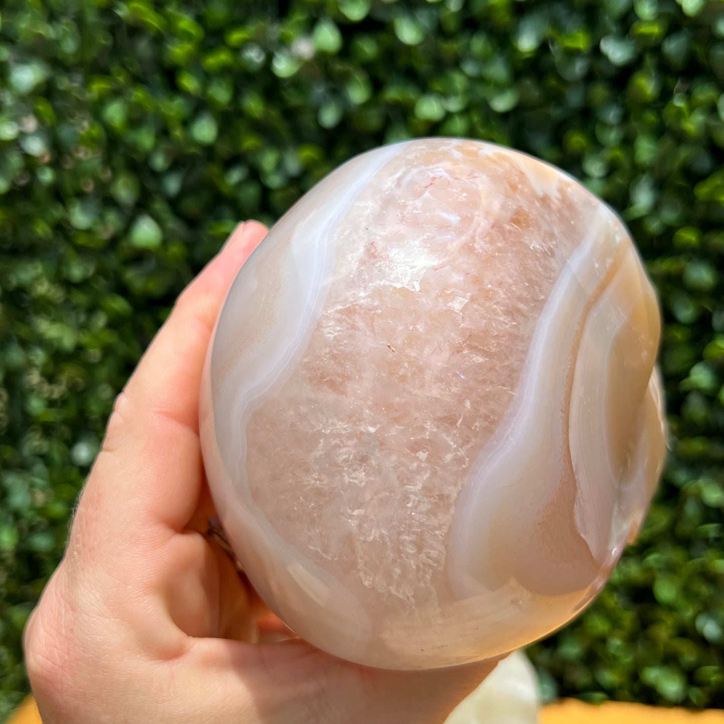Flower Agate Quartz Skull