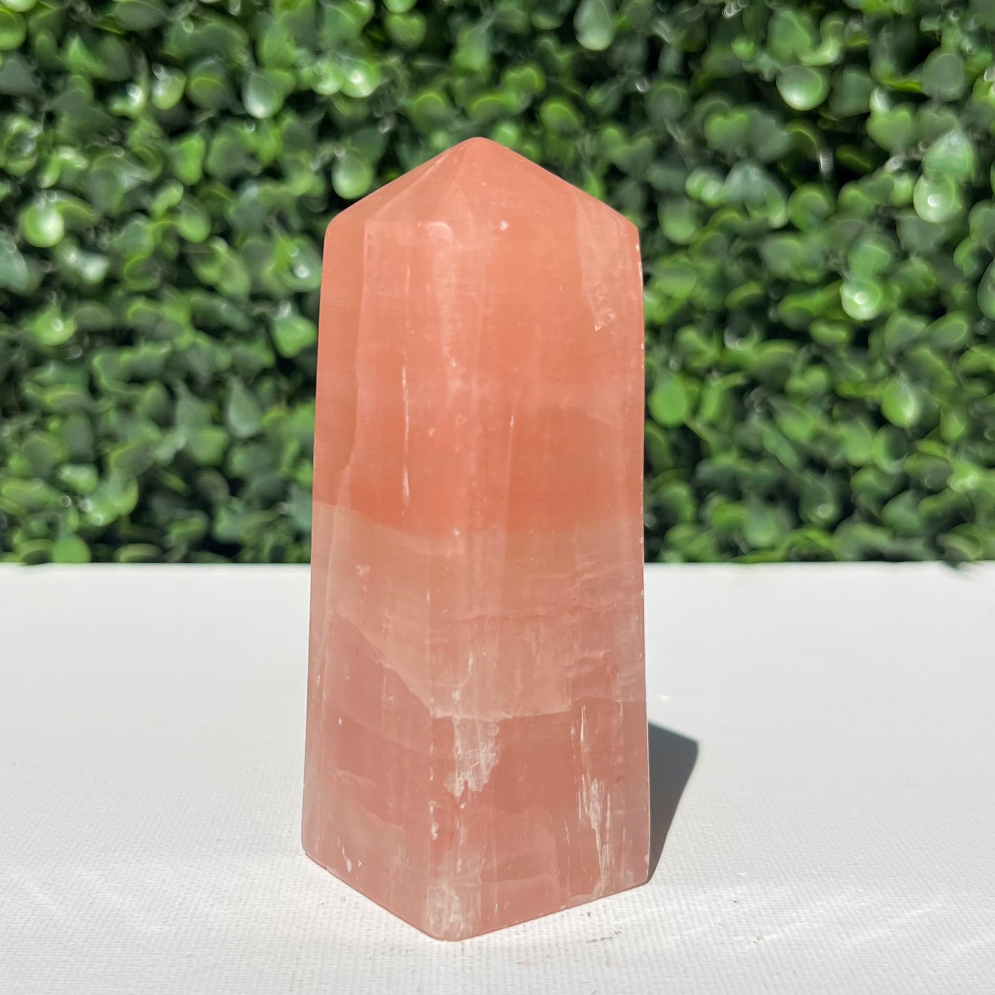 Strawberry Calcite Obelisk