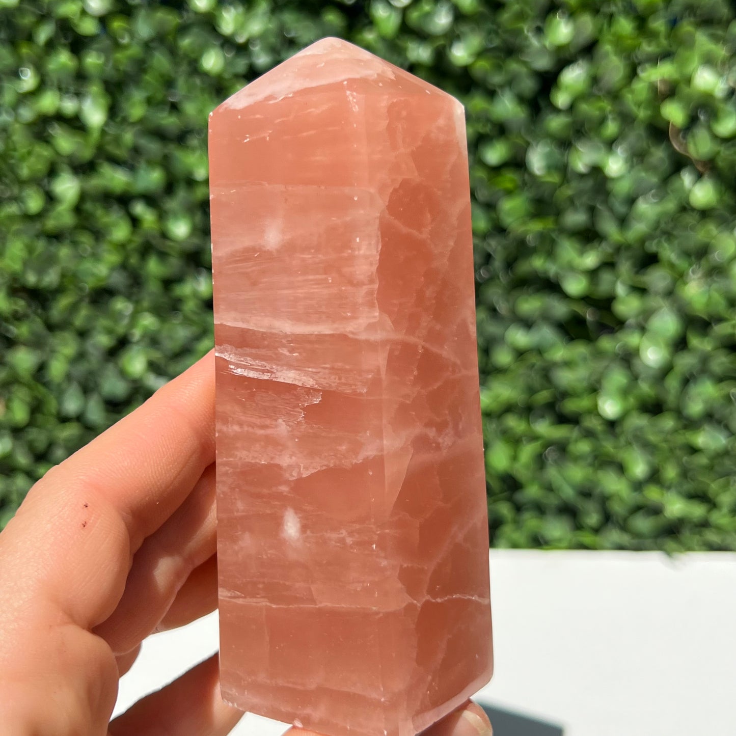Strawberry Calcite Obelisk