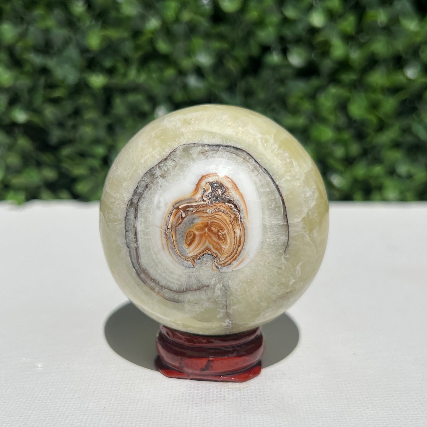 Golden Calcite Crystal Sphere