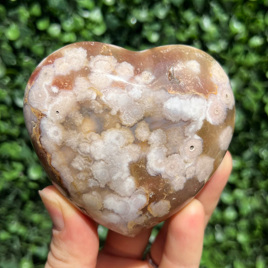 Flower Agate Heart