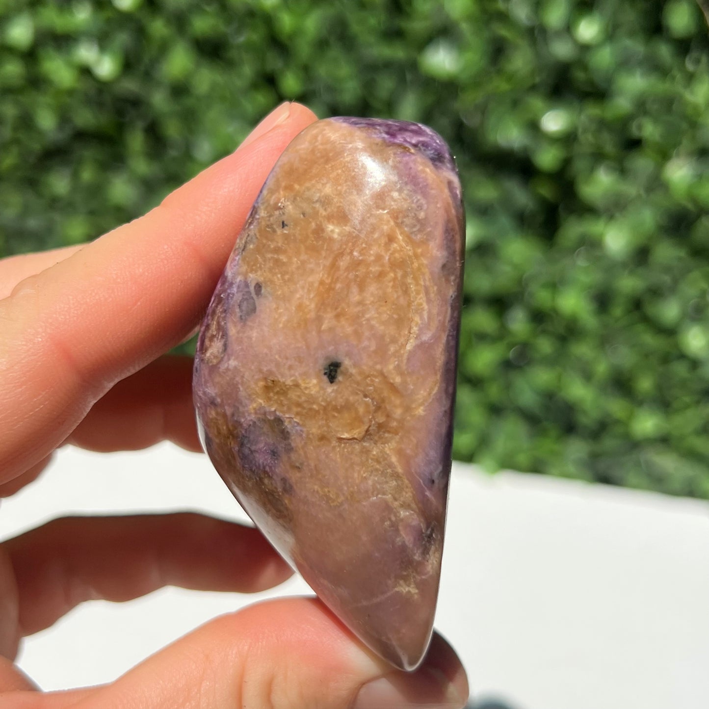 Charoite Palm Stone