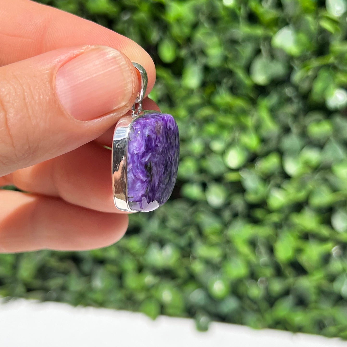 Charoite 925 Silver Pendant
