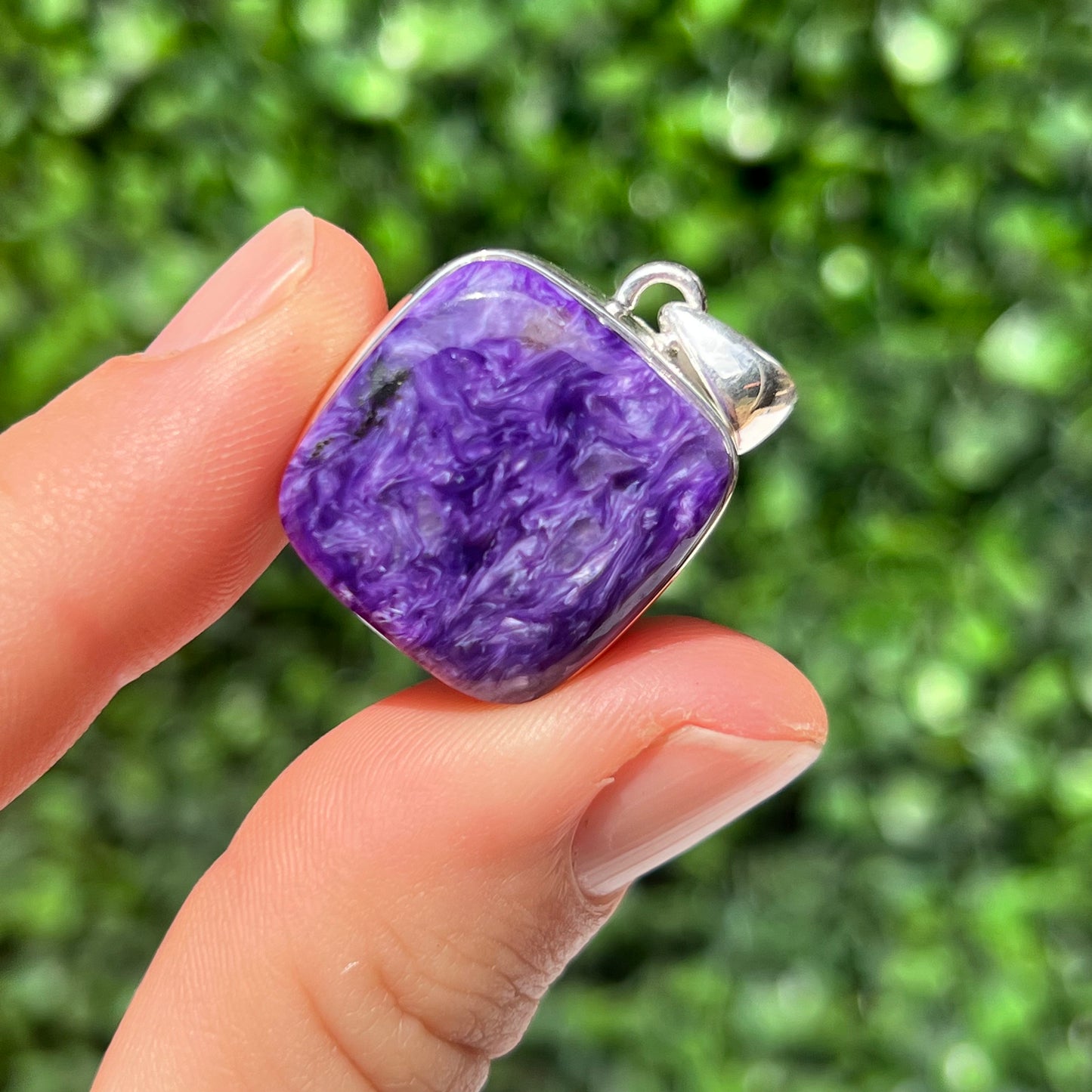 Charoite 925 Silver Pendant