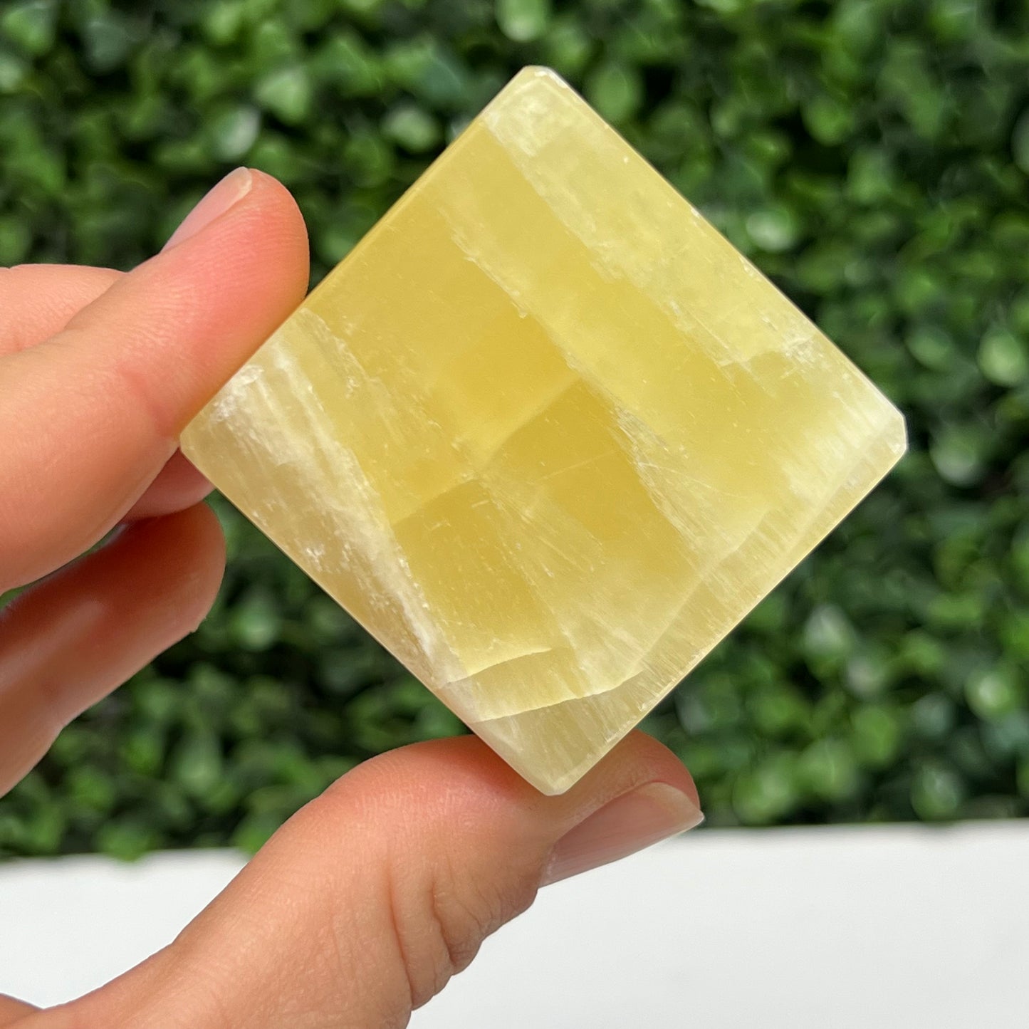 Golden Calcite Crystal Cube