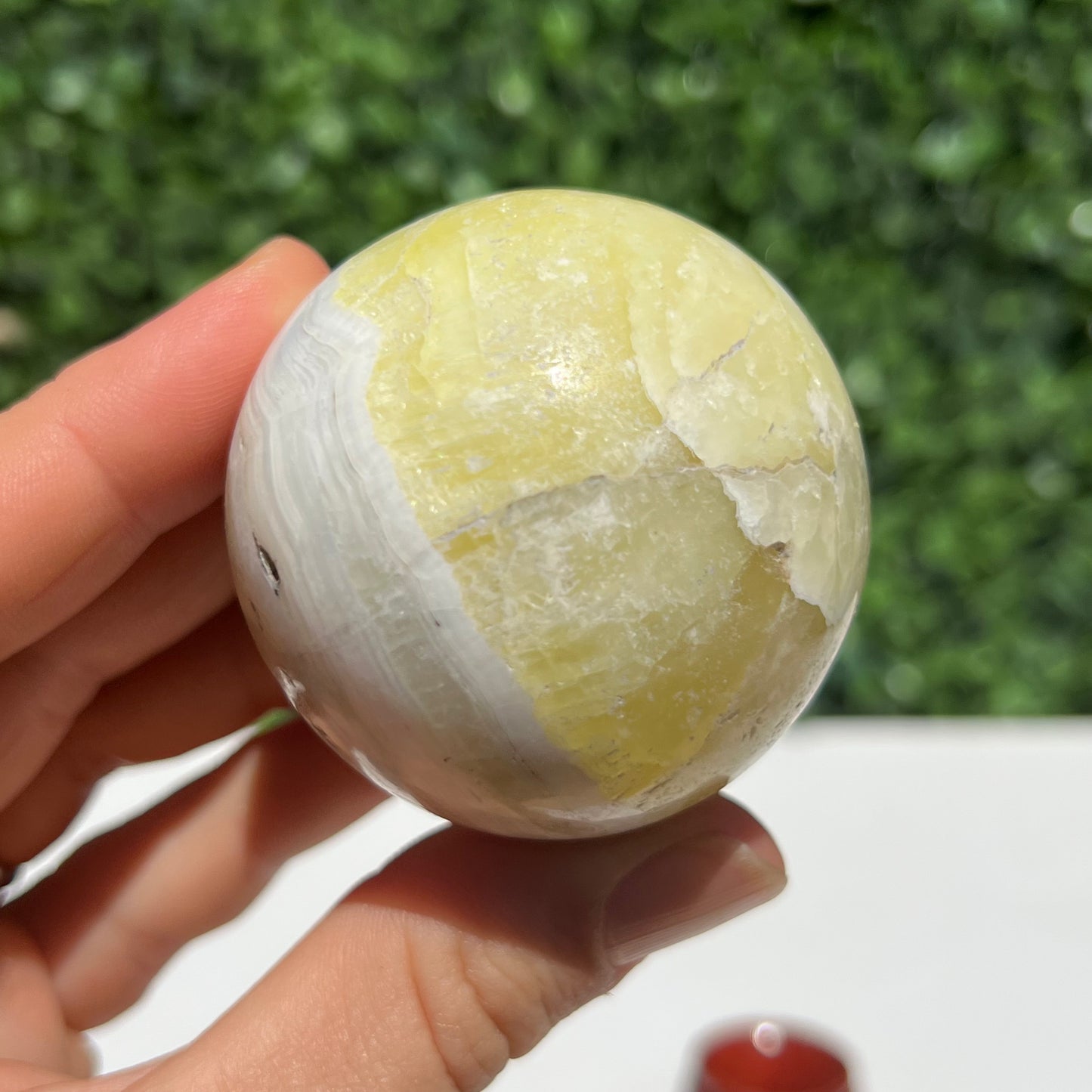 Golden Calcite Crystal Sphere
