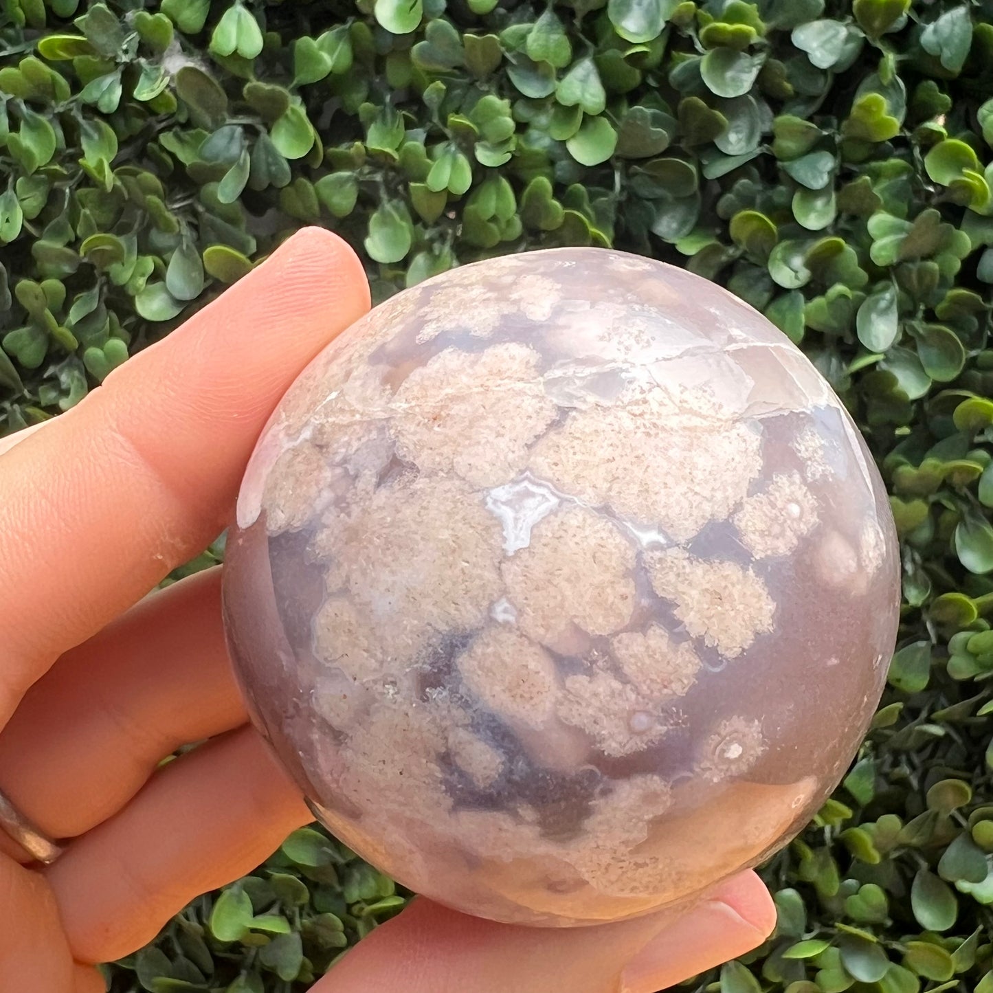 Flower Agate Sphere