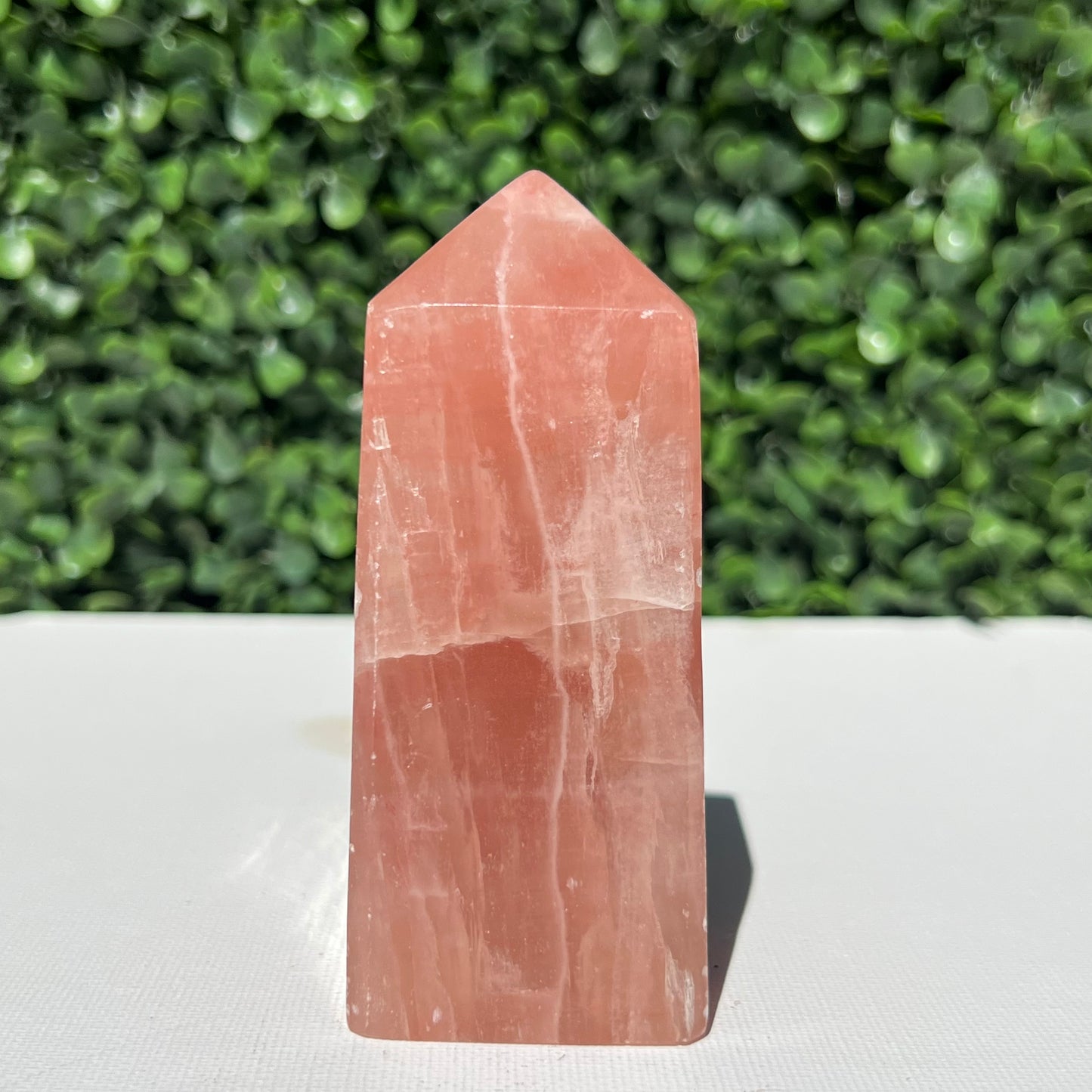Strawberry Calcite Obelisk