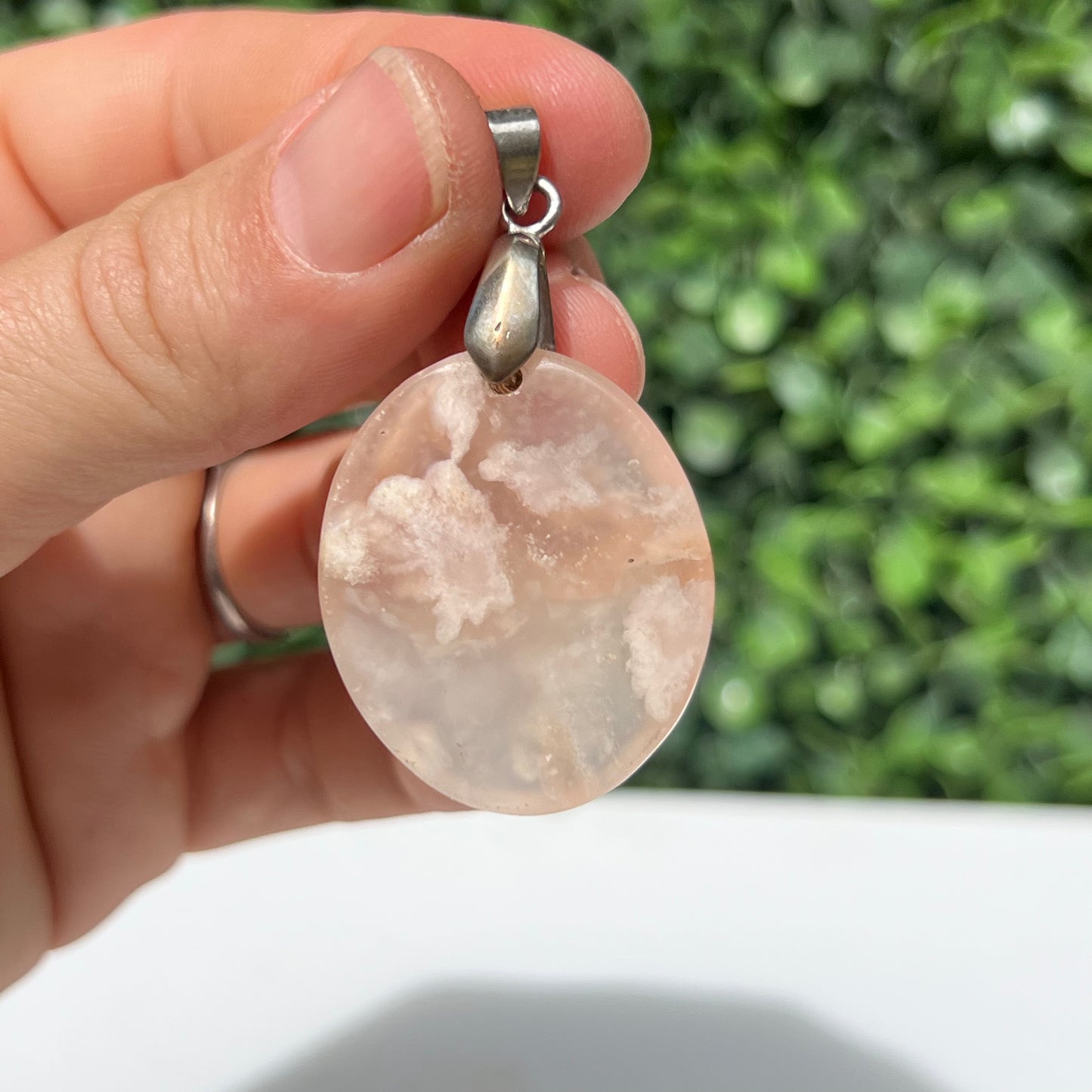Flower Agate Pendant
