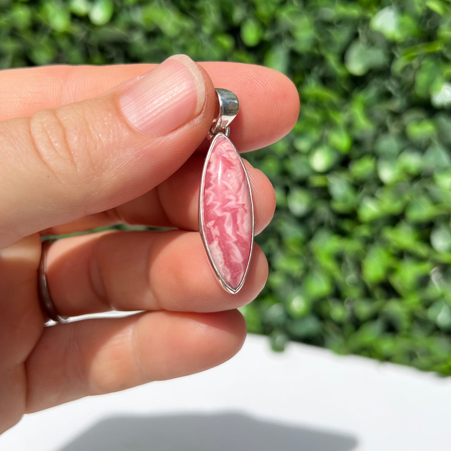 Rhodochrosite 925 Silver Pendant