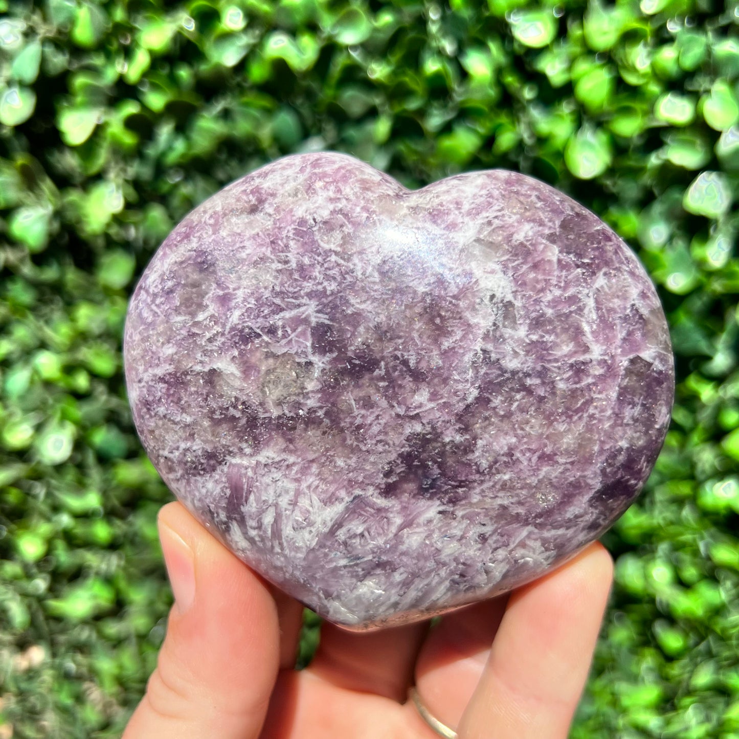 Lepidolite Smokey Heart