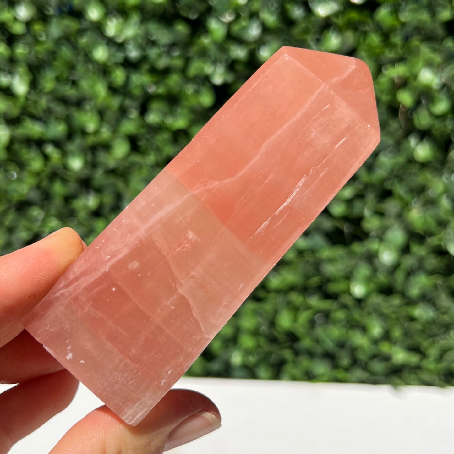 Strawberry Calcite Obelisk
