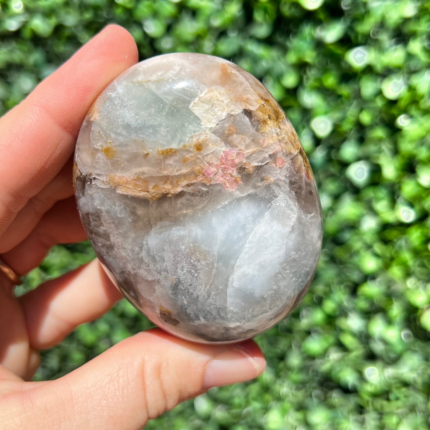Pink Tourmaline Mix Palm Stone