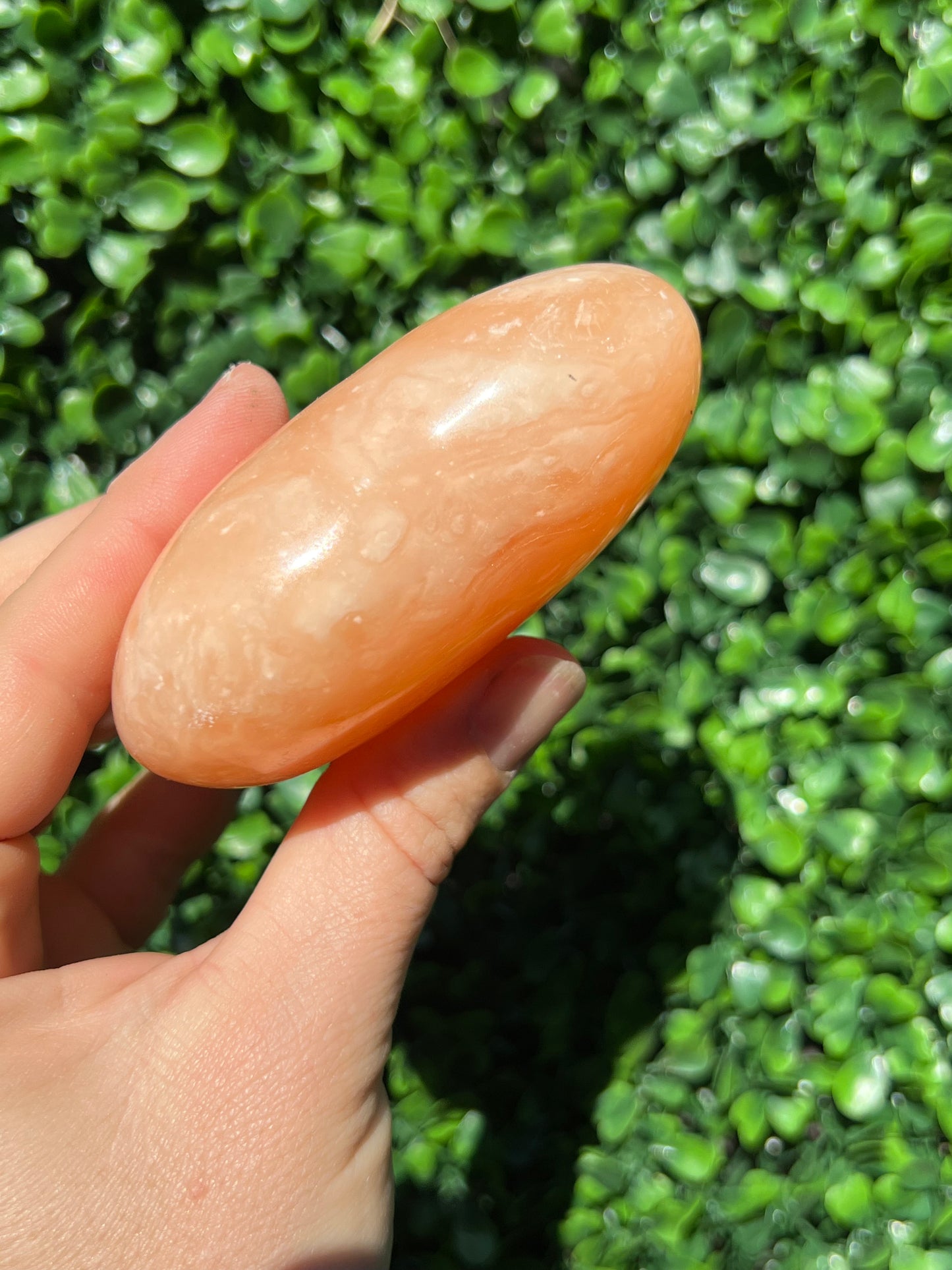 Tangerine Calcite Heart