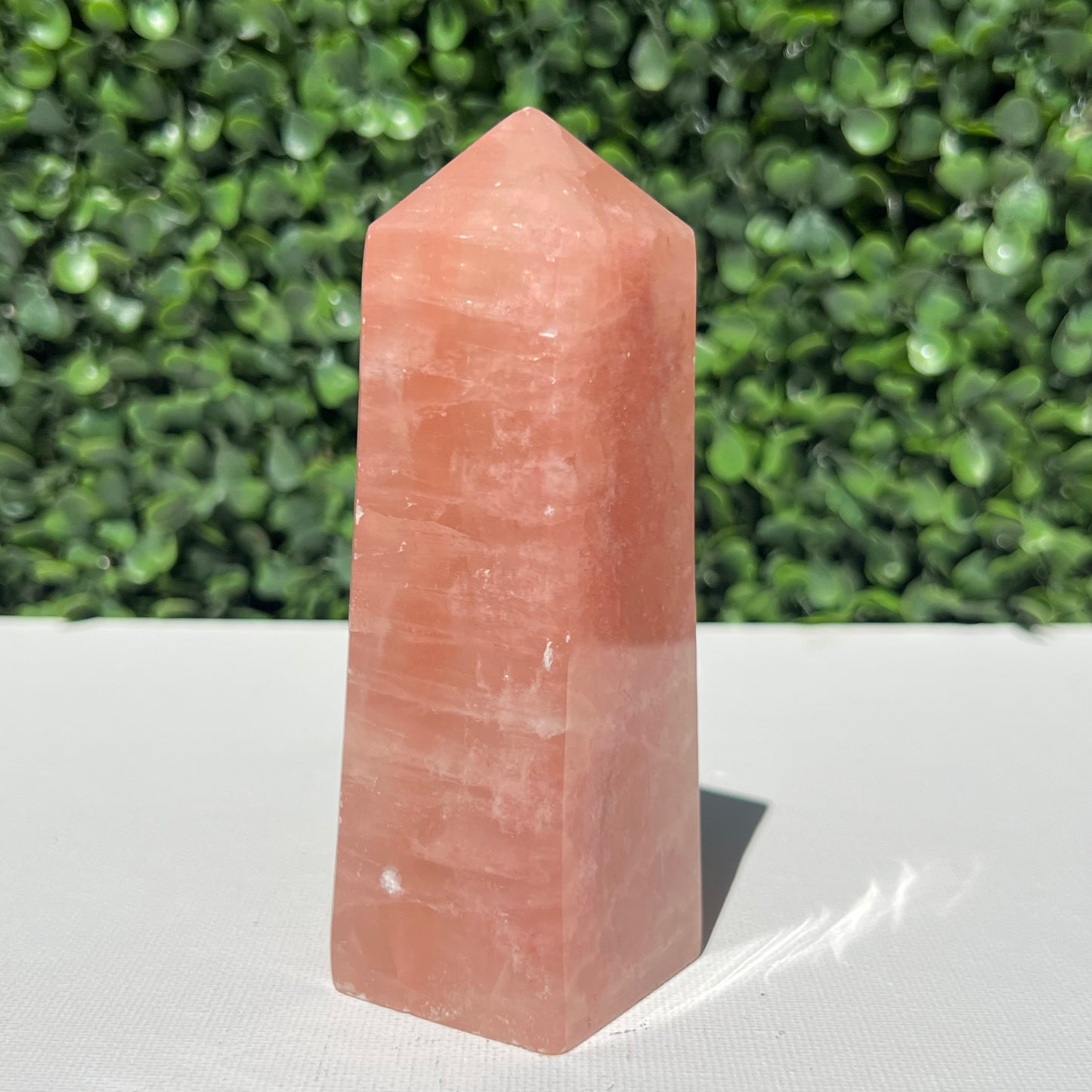 Strawberry Calcite Obelisk