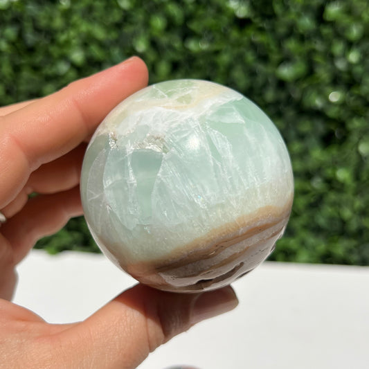 Pistachio Calcite Sphere
