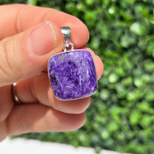 Charoite 925 Silver Pendant