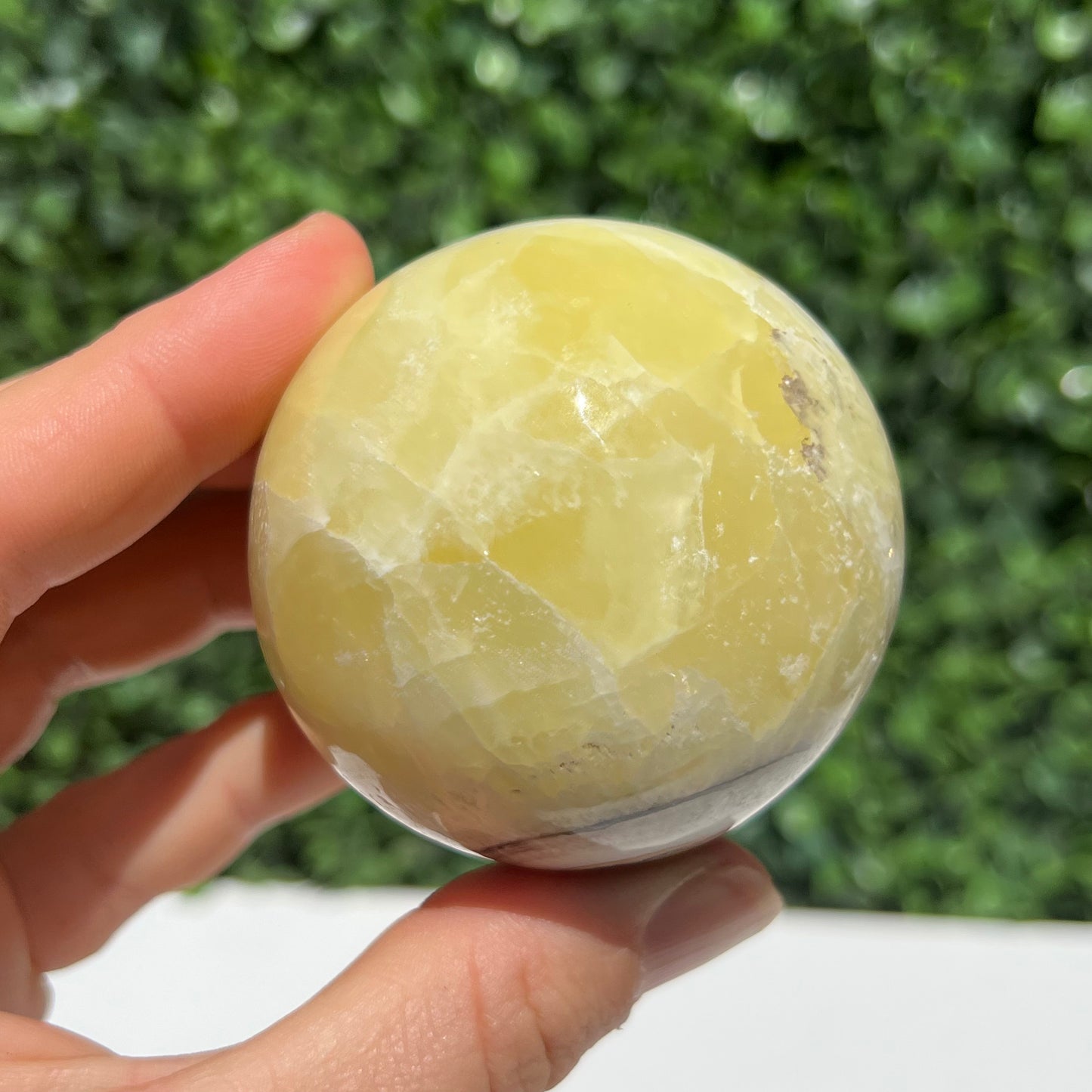 Golden Calcite Crystal Sphere