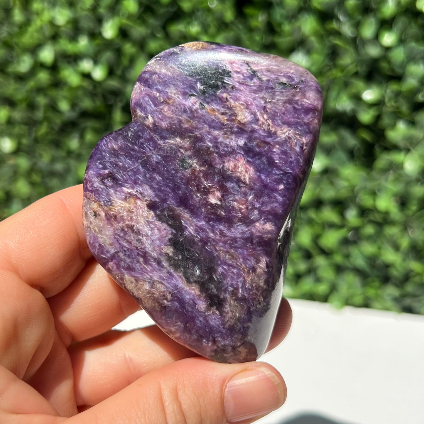 Charoite Palm Stone