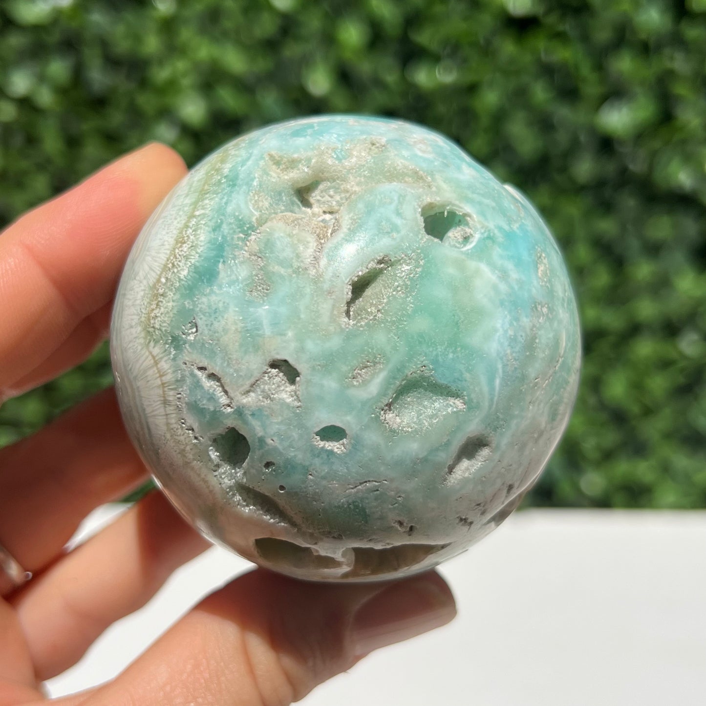 Blue Aragonite Sphere