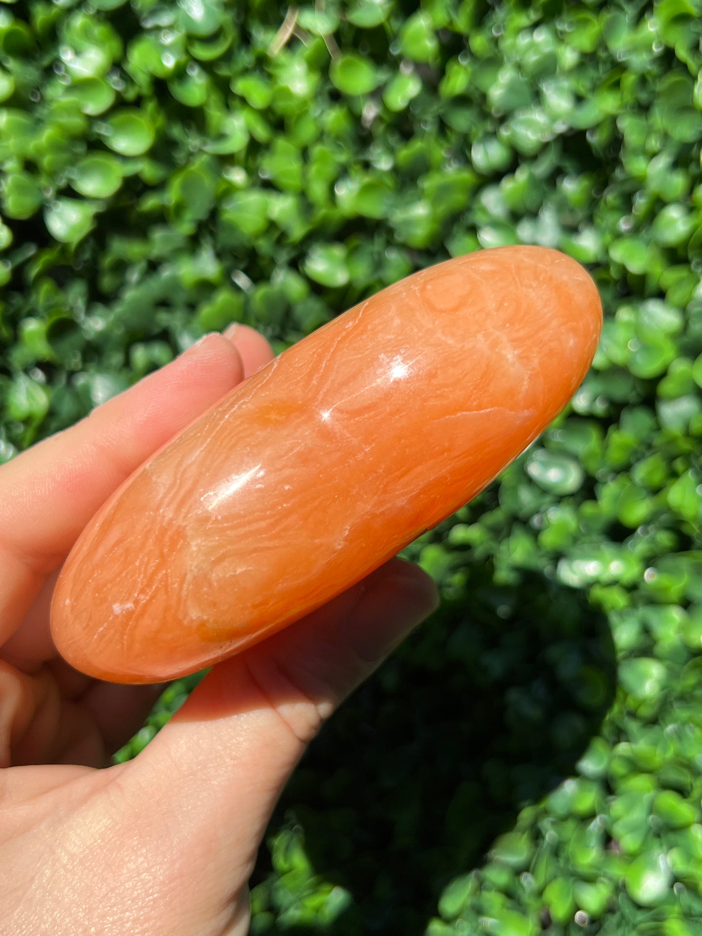 Tangerine Calcite Heart