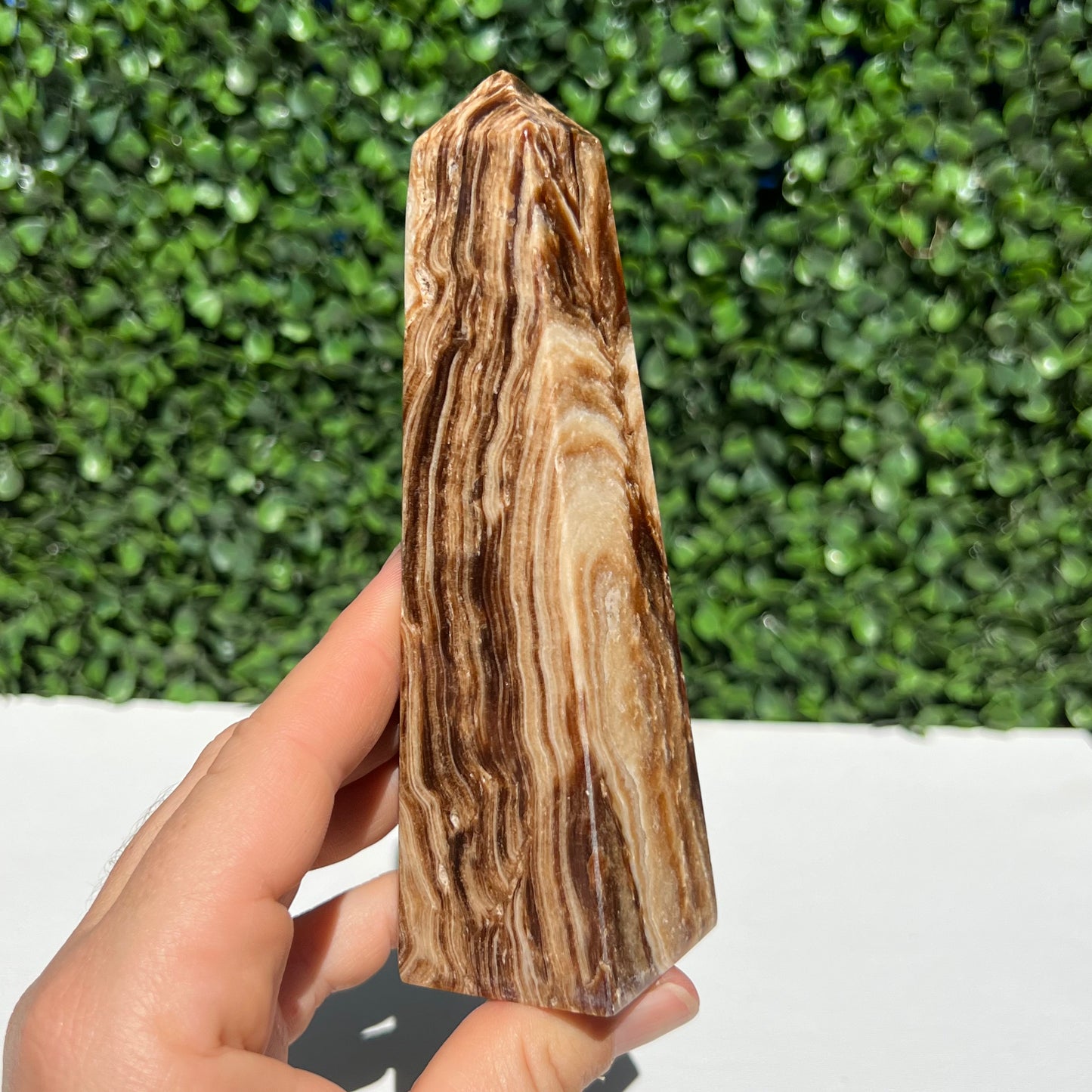 Chocolate Calcite Obelisk