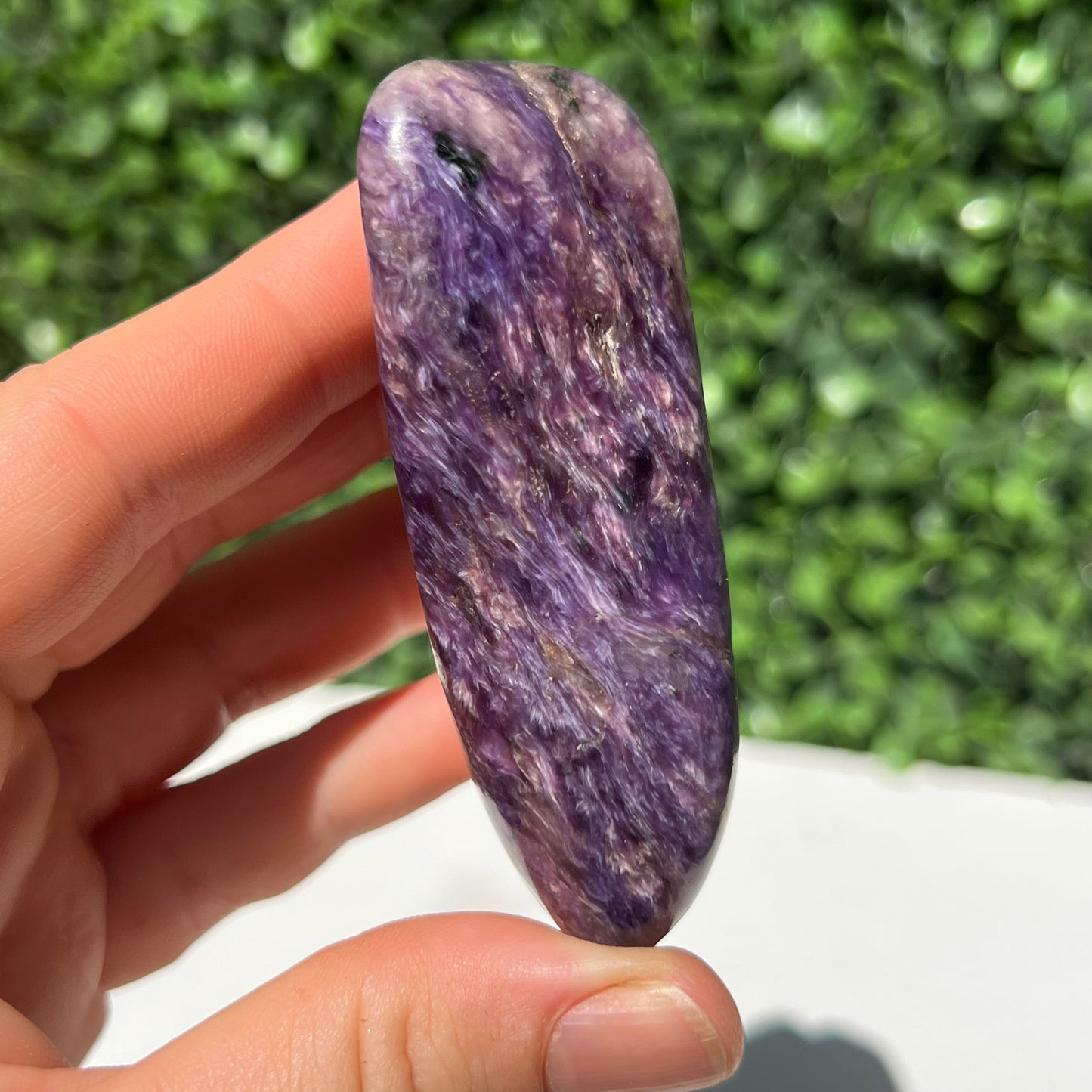 Charoite Palm Stone