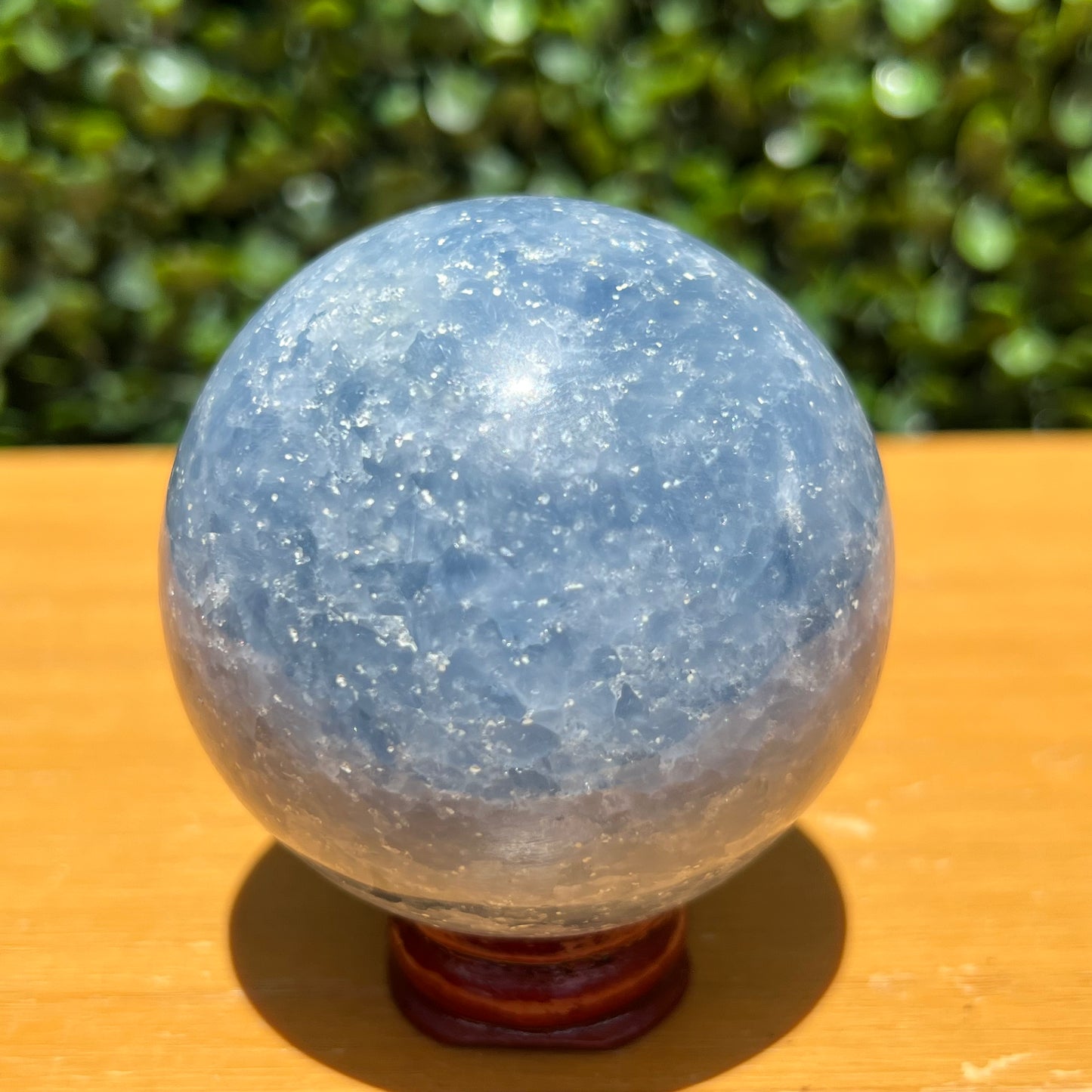 Blue Calcite Crystal Sphere