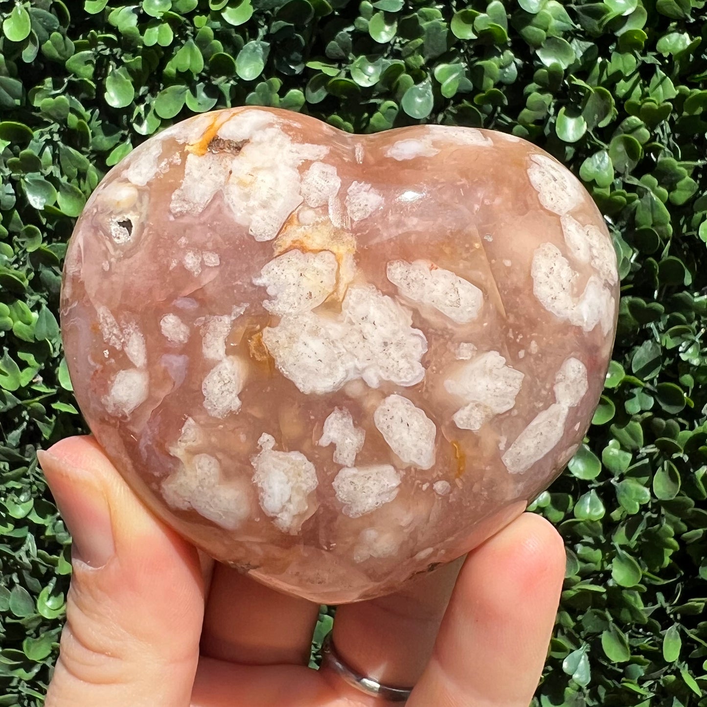 Flower Agate Heart
