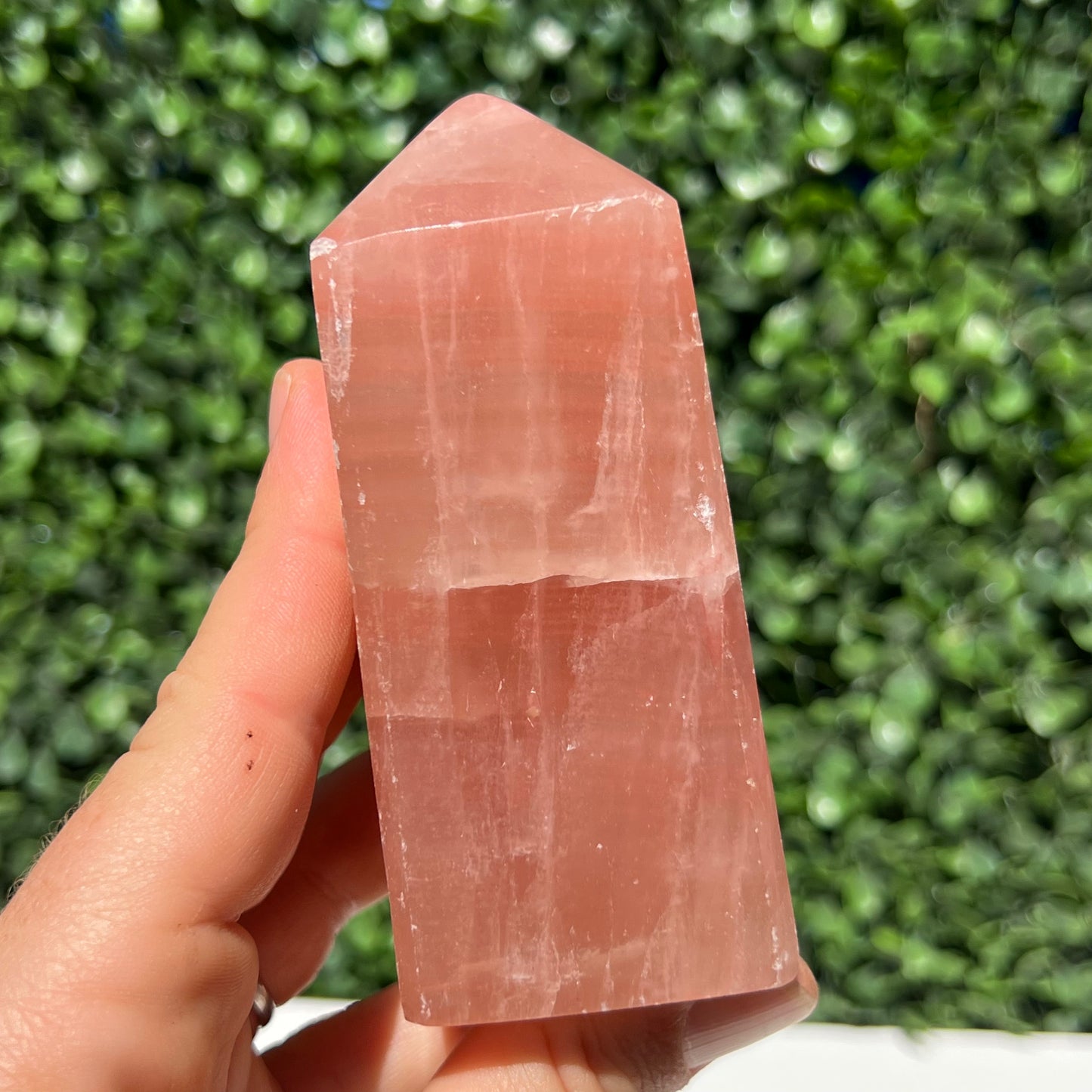 Strawberry Calcite Obelisk