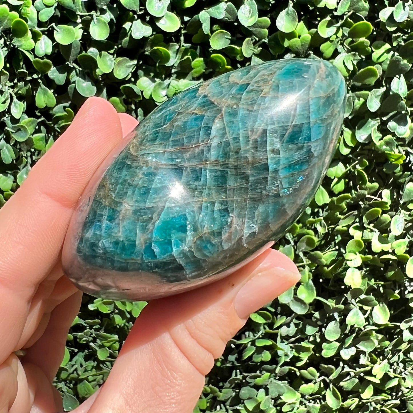 Blue Apatite Crystal Heart