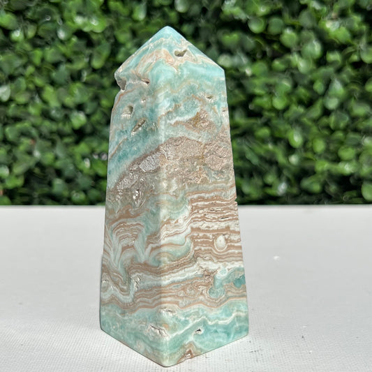 Blue Aragonite Obelisk