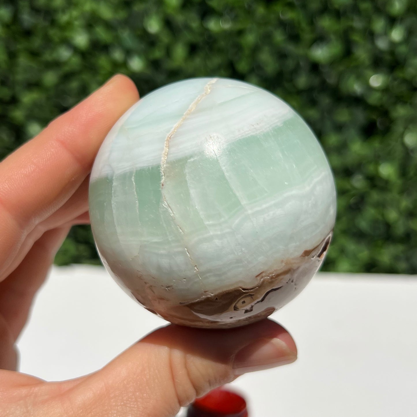 Pistachio Calcite Sphere