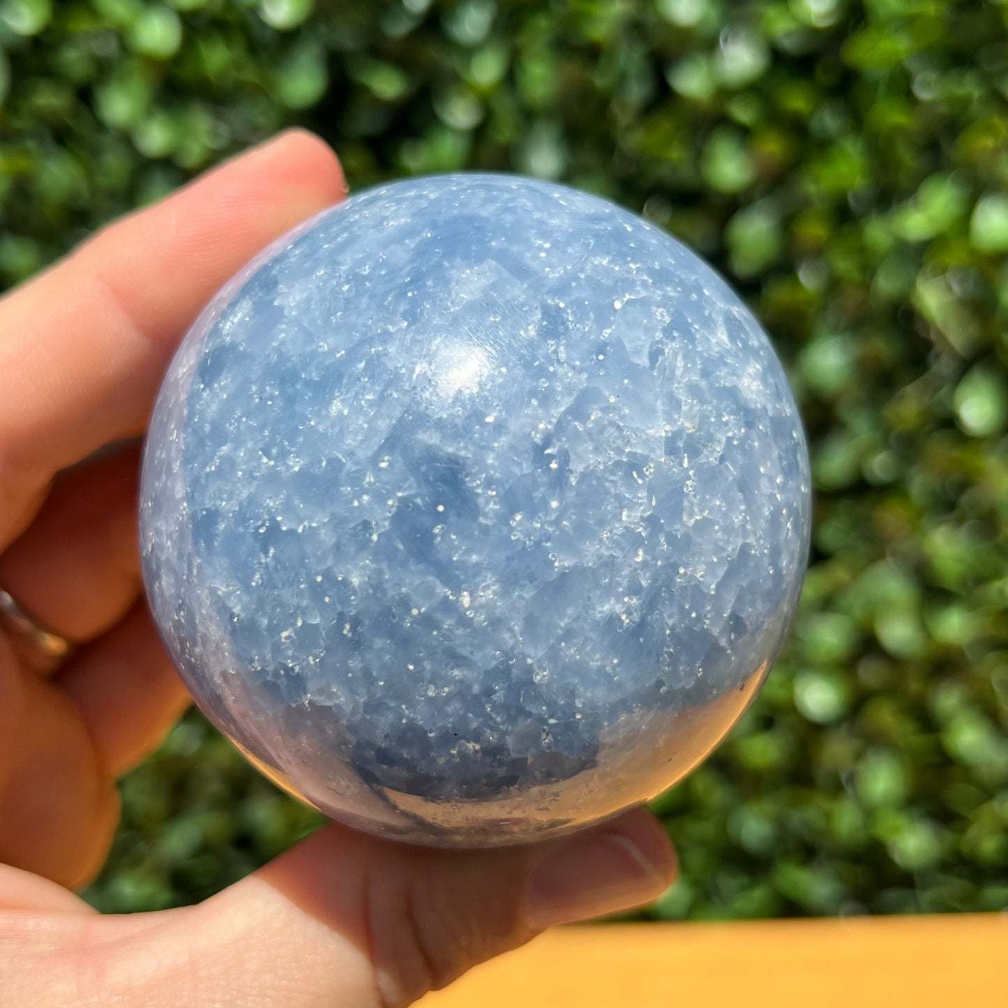 Blue Calcite Crystal Sphere