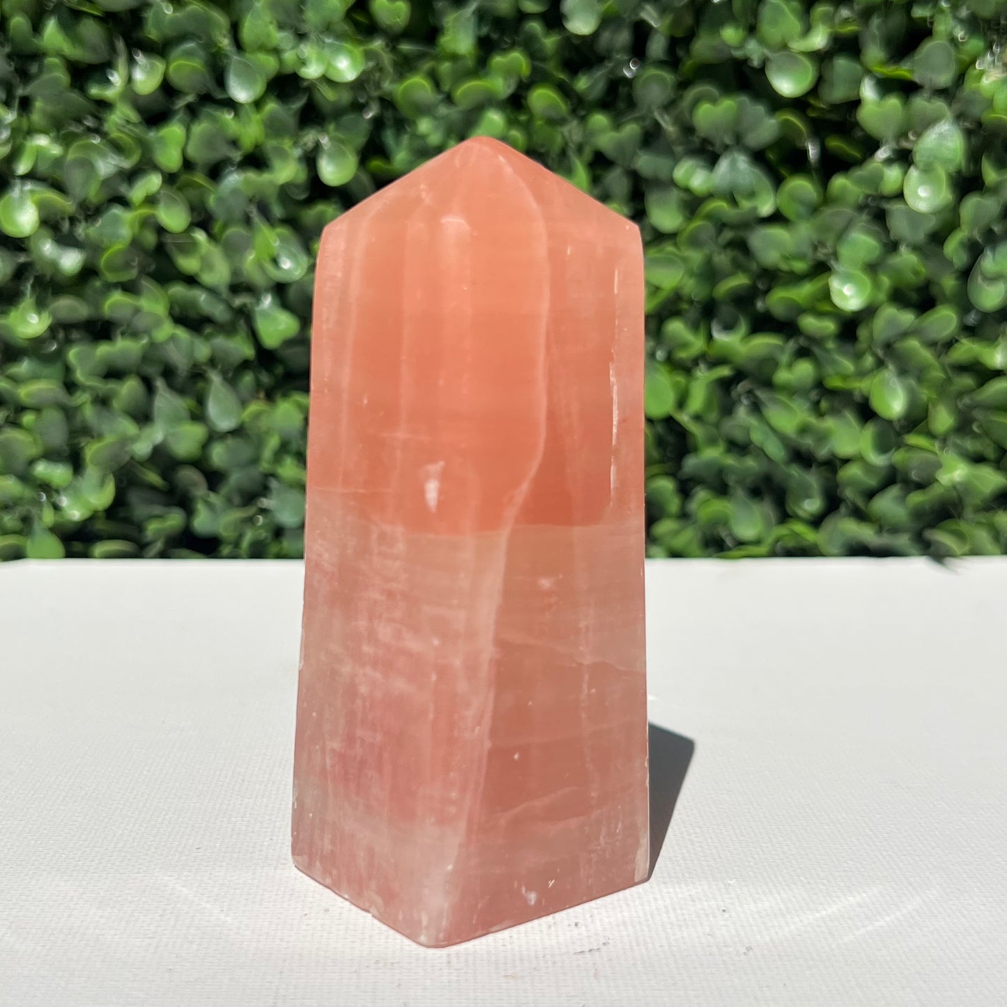 Strawberry Calcite Obelisk