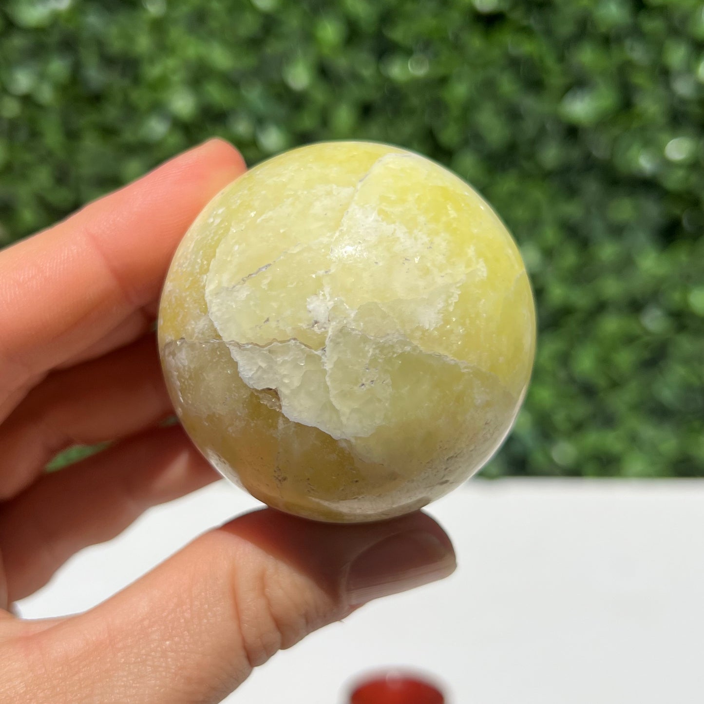 Golden Calcite Crystal Sphere