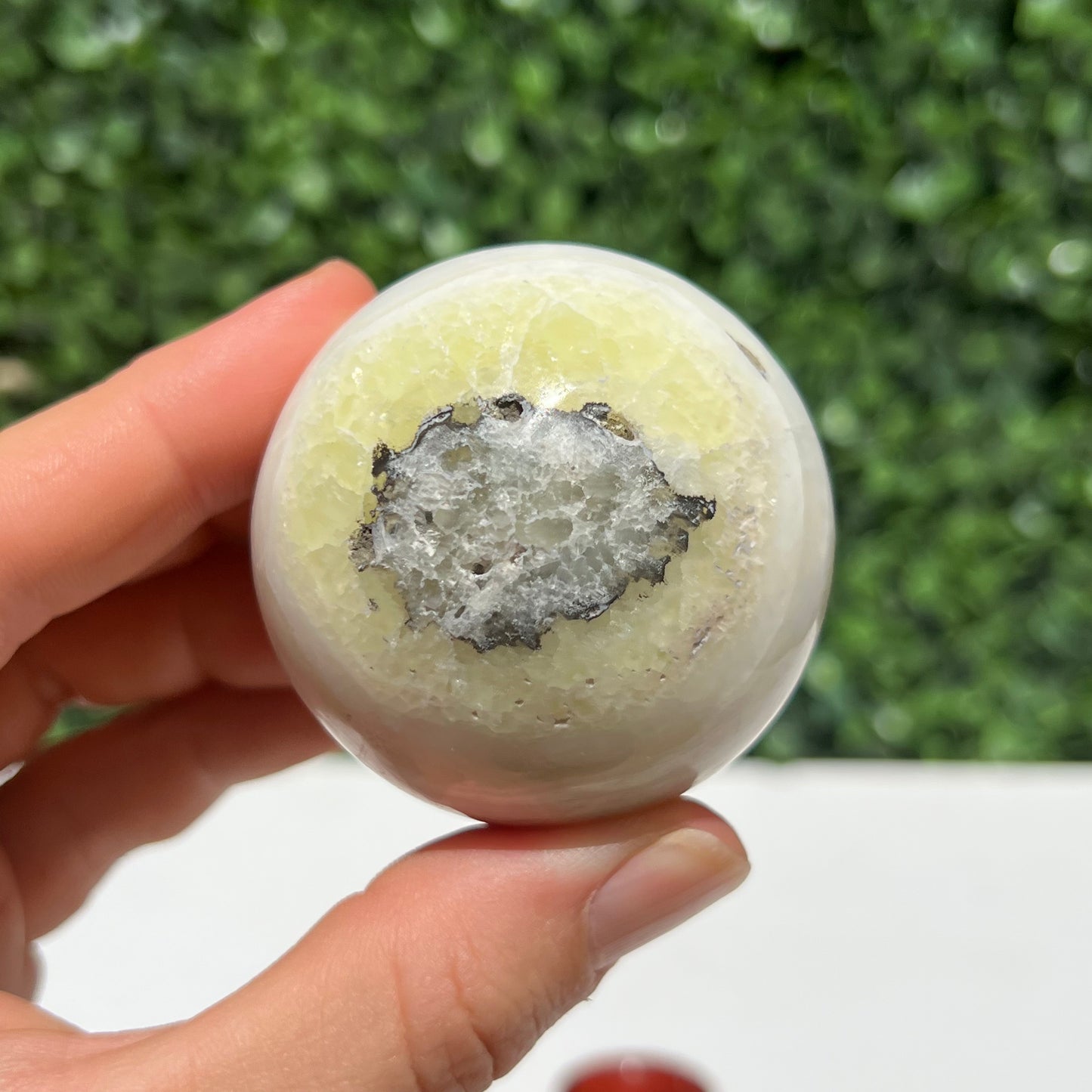 Golden Calcite Crystal Sphere
