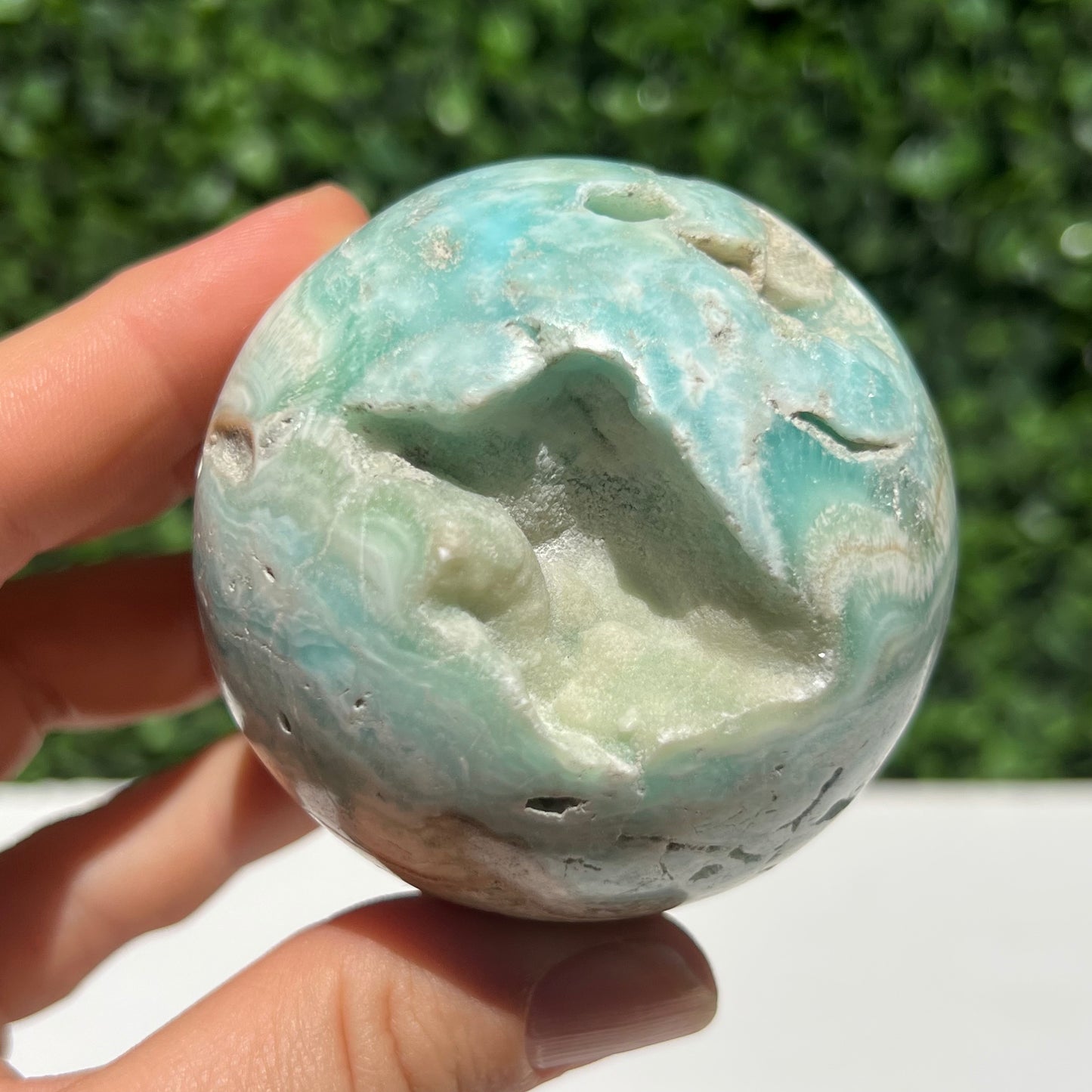 Blue Aragonite Sphere