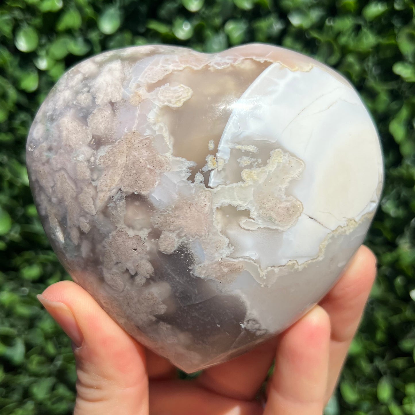 Flower Agate Heart