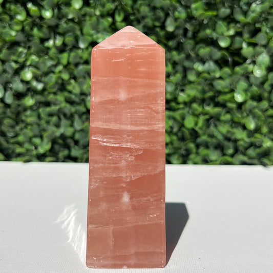 Strawberry Calcite Obelisk