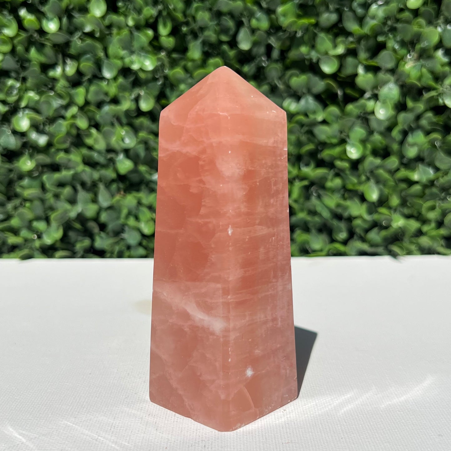 Strawberry Calcite Obelisk