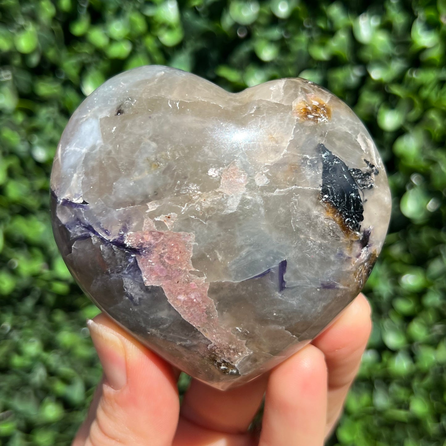Lepidolite Mix Heart